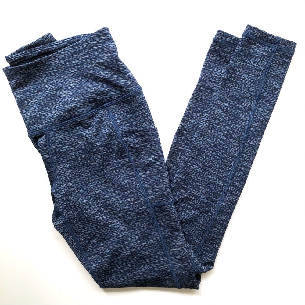 Manduka Leggings Navy Blue high waist Yoga Tights with pockets